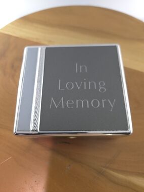 Things Remembered Memorial Keepsake Box - Gray and Silver "In Loving Memory"